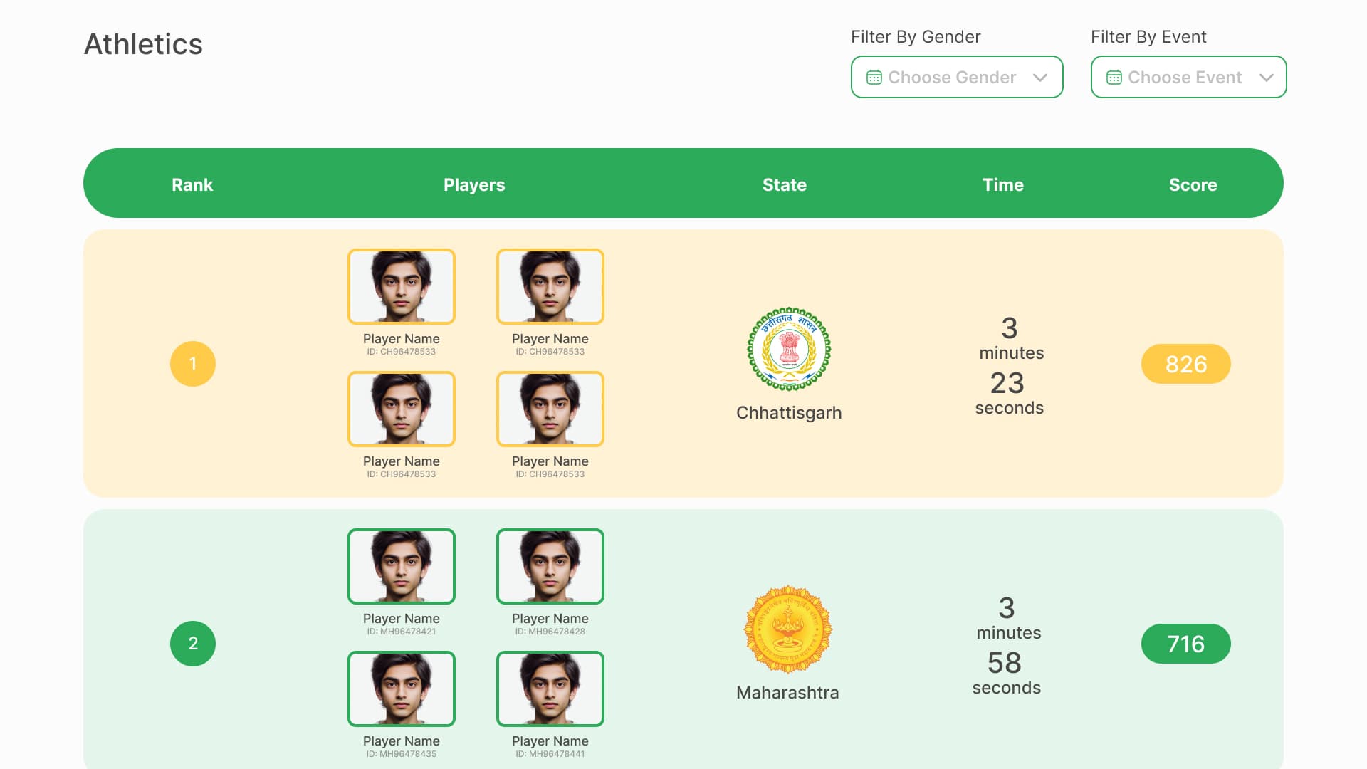 Public Apps, Websites & Live Results — screenshot 2