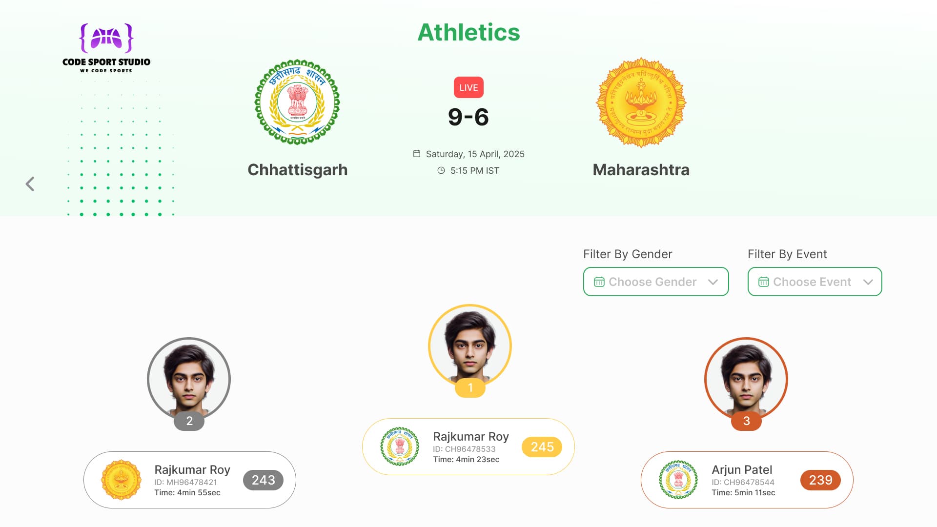 Public Apps, Websites & Live Results — screenshot 3