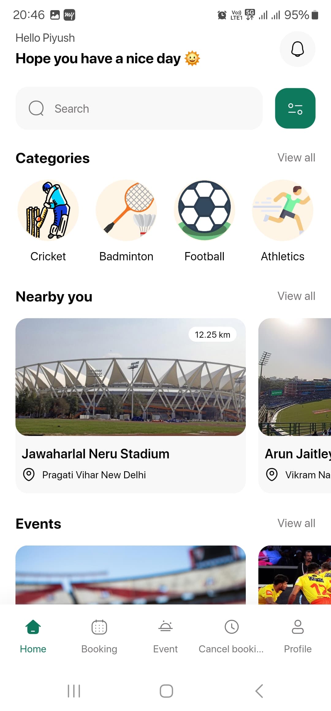 Government athlete registry & facility portal — image 1