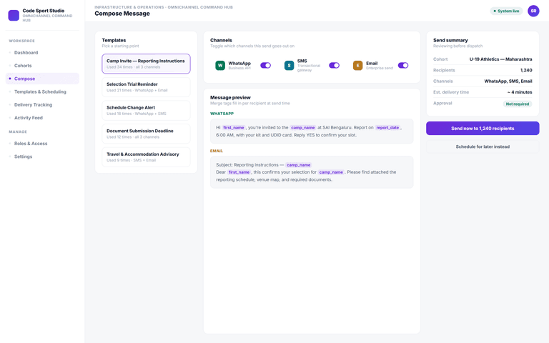 Omnichannel Command Hub — compose